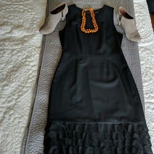 JCrew Super 120's Wool Ruffle Hem dress